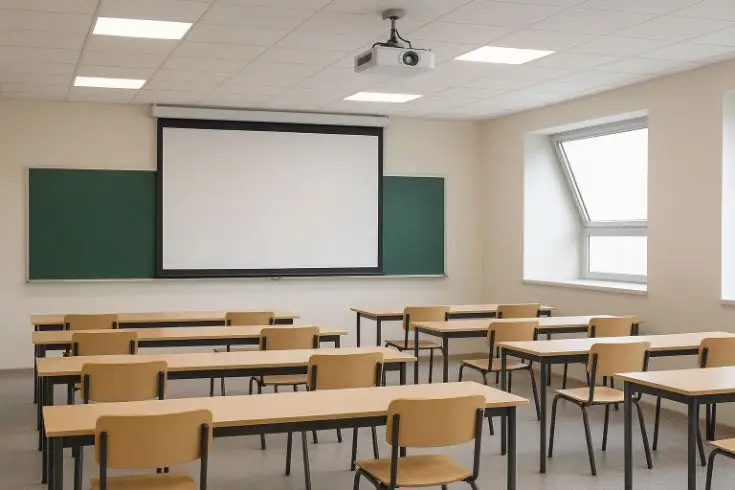 Beamer im Klassenraum